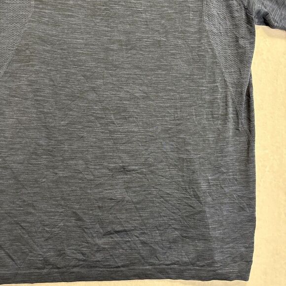 Lululemon Metal Vent Tech Polo Shirt Mens Large Blue Breathable Stretch Golf Gym - Picture 13 of 16